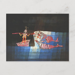 Paul Klee- Battle scene from the comic ‘Seafarer' Postcard