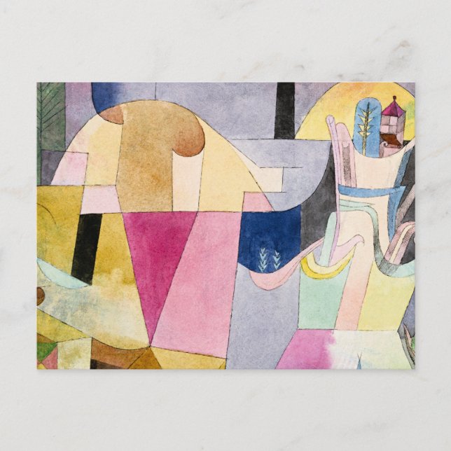 Paul Klee, Black Columns in a Landscape, Postcard (Front)