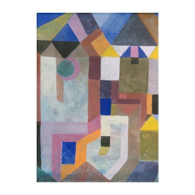 Paul Klee Colorful Architecture Acrylic Print (Front)