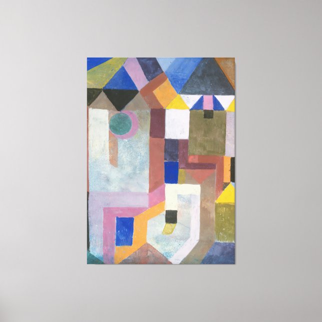 Paul Klee Colorful Architecture Canvas Print (Front)
