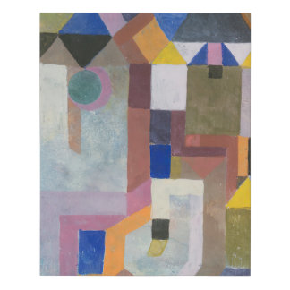 Paul Klee Colorful Architecture Faux Canvas Print