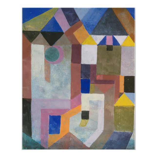 Paul Klee Colorful Architecture Poster (Front)