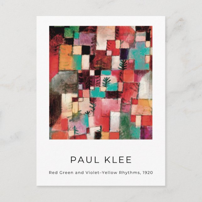 Paul Klee, Colorful Modern Abstract Art Postcard (Front)