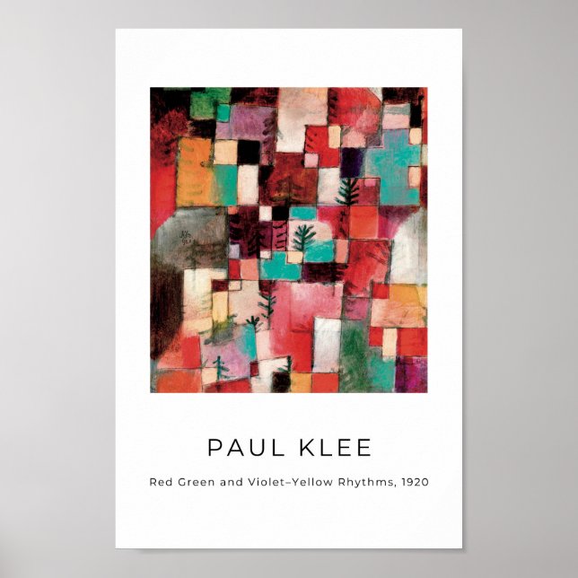 Paul Klee, Colorful Modern Abstract Art Poster (Front)