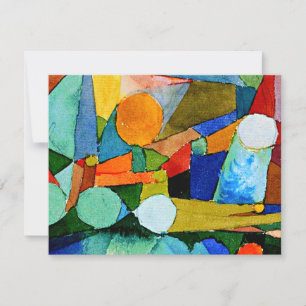 Paul Klee: Colour Shapes abstract art Card