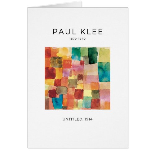Paul Klee Elegant Modern Absract Fine Art Card