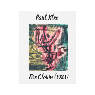 Paul Klee Fire Clown Metal Print