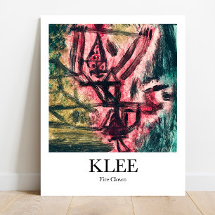 Paul Klee Fire Clown Poster