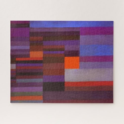 Paul Klee Fire In The Evening Abstract Fine Art Jigsaw Puzzle