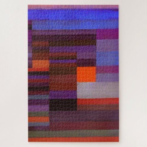 Paul Klee Fire In The Evening Abstract Fine Art Jigsaw Puzzle