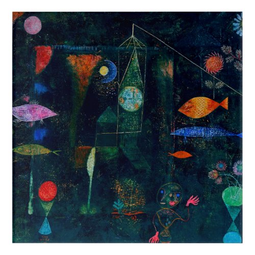 Paul Klee Fish Magic Abstract Painting Graphic Art