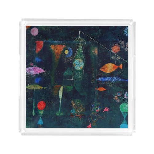 Paul Klee Fish Magic Abstract Painting Graphic Art Acrylic Tray