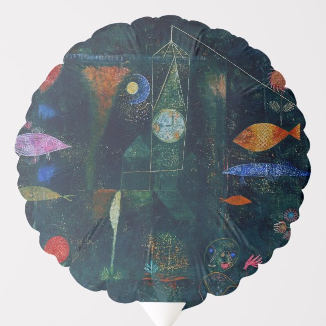 Paul Klee Fish Magic Abstract Painting Graphic Art Balloon (Front)
