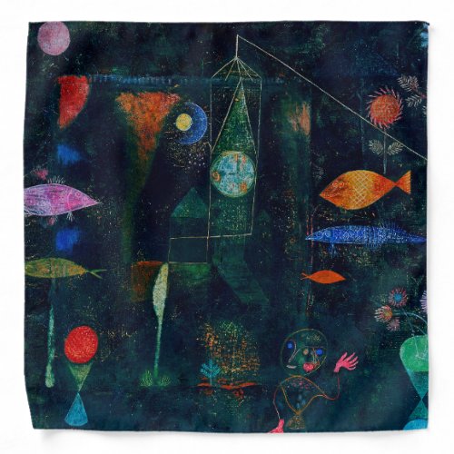 Paul Klee Fish Magic Abstract Painting Graphic Art Bandana