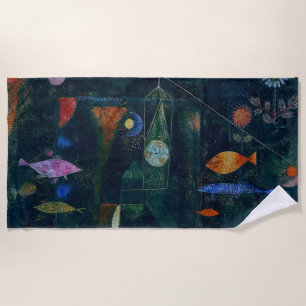 Paul Klee Fish Magic Abstract Painting Graphic Art Beach Towel