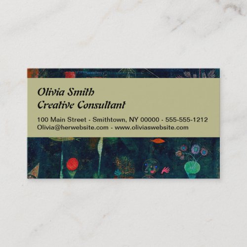 Paul Klee Fish Magic Abstract Painting Graphic Art Business Card