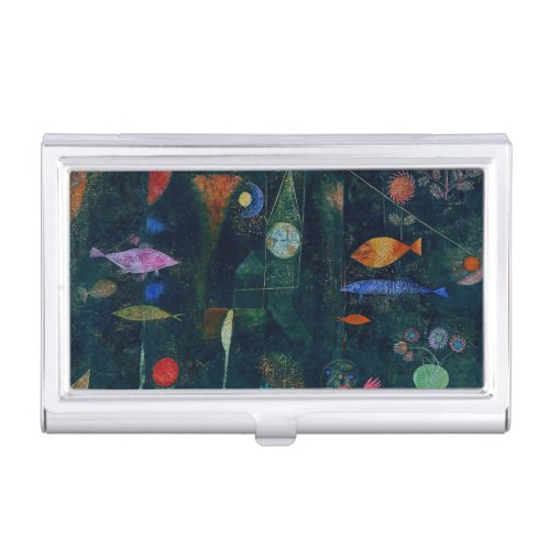 Paul Klee Fish Magic Abstract Painting Graphic Art Business Card Case