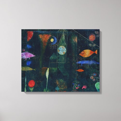 Paul Klee Fish Magic Abstract Painting Graphic Art Canvas Print