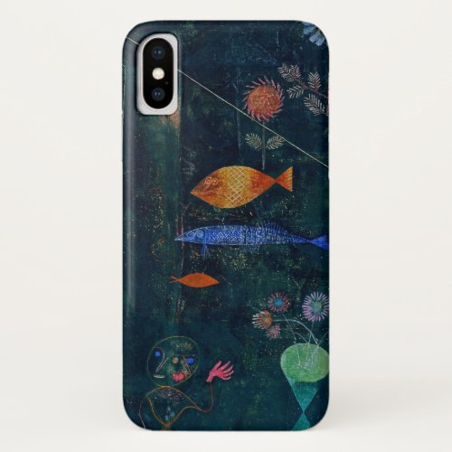 Paul Klee Fish Magic Abstract Painting Graphic Art iPhone X Case