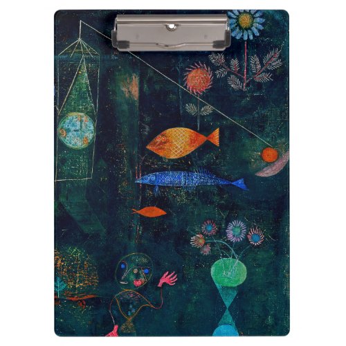 Paul Klee Fish Magic Abstract Painting Graphic Art Clipboard