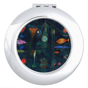 Paul Klee Fish Magic Abstract Painting Graphic Art Compact Mirror