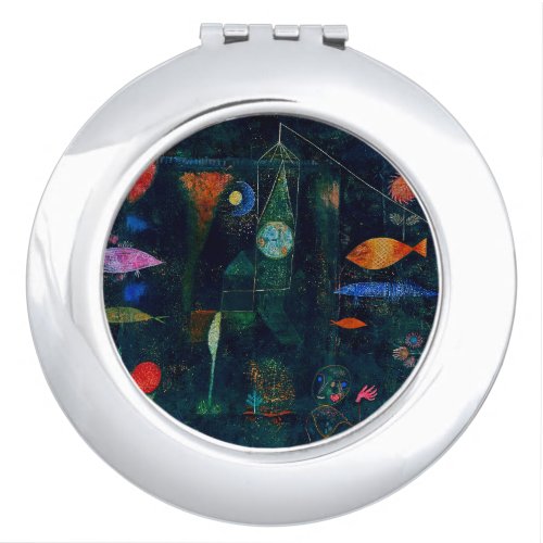 Paul Klee Fish Magic Abstract Painting Graphic Art Compact Mirror