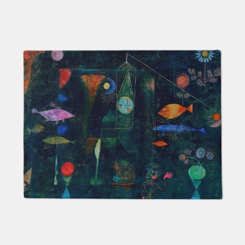 Paul Klee Fish Magic Abstract Painting Graphic Art Doormat