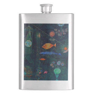 Paul Klee Fish Magic Abstract Painting Graphic Art Flask