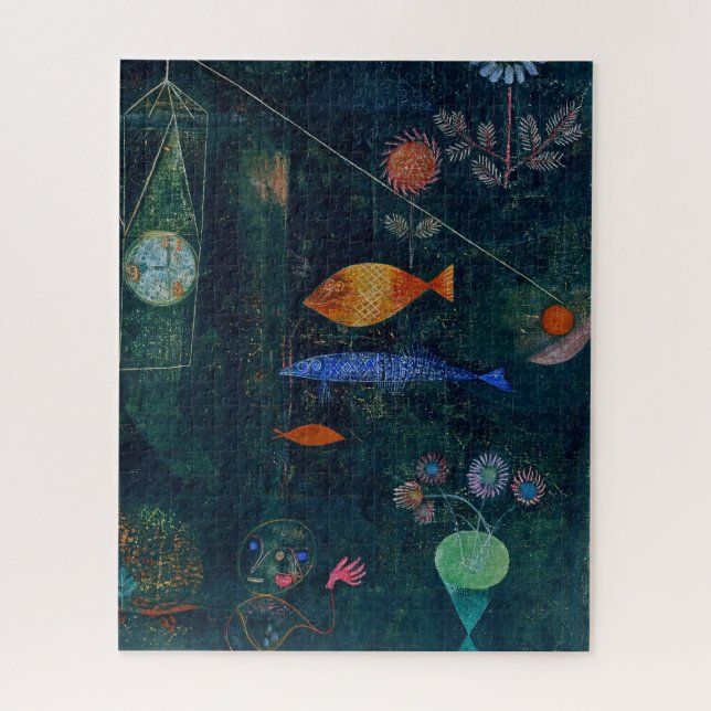 Paul Klee Fish Magic Abstract Painting Graphic Art Jigsaw Puzzle (Vertical)