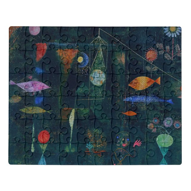 Paul Klee Fish Magic Abstract Painting Graphic Art Jigsaw Puzzle (Puzzle Horizontal)