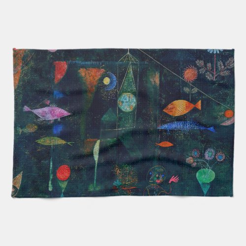 Paul Klee Fish Magic Abstract Painting Graphic Art Kitchen Towel