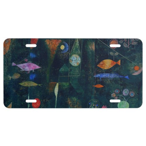 Paul Klee Fish Magic Abstract Painting Graphic Art License Plate