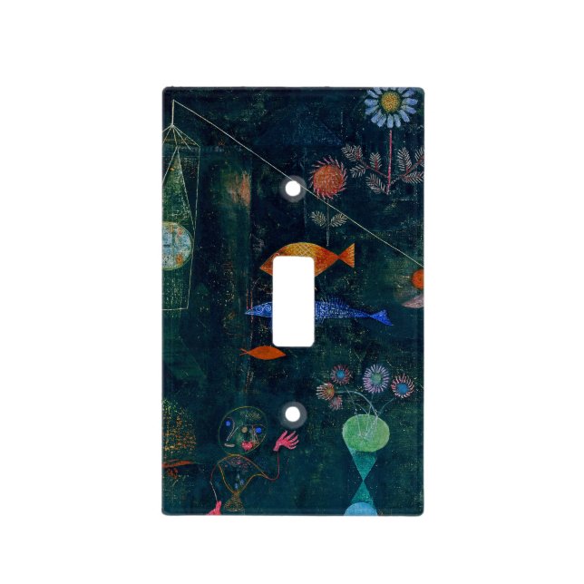 Paul Klee Fish Magic Abstract Painting Graphic Art Light Switch Cover (Front)