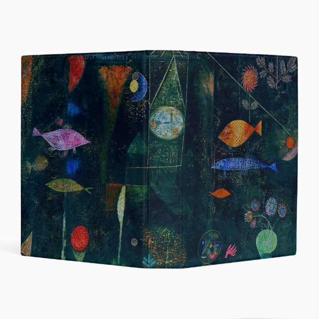 Paul Klee Fish Magic Abstract Painting Graphic Art Mini Binder (Background)