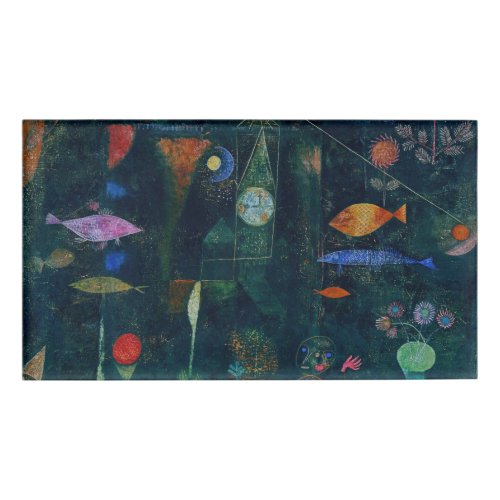 Paul Klee Fish Magic Abstract Painting Graphic Art Name Tag