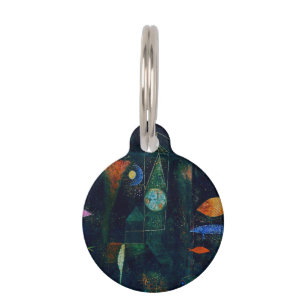 Paul Klee Fish Magic Abstract Painting Graphic Art Pet ID Tag