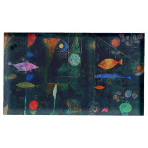 Paul Klee Fish Magic Abstract Painting Graphic Art Place Card Holder