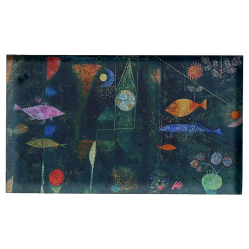 Paul Klee Fish Magic Abstract Painting Graphic Art Place Card Holder