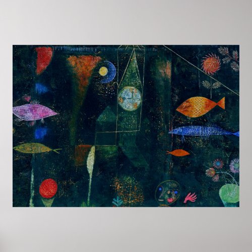 Paul Klee Fish Magic Abstract Painting Graphic Art Poster