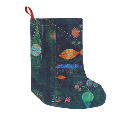 Paul Klee Fish Magic Abstract Painting Graphic Art Small Christmas Stocking