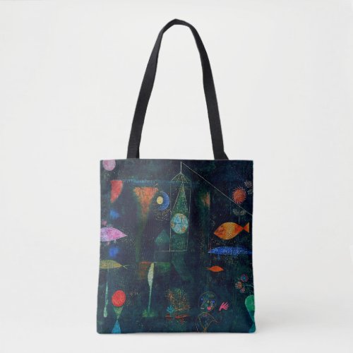 Paul Klee Fish Magic Abstract Painting Graphic Art Tote Bag