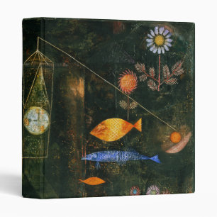 Paul Klee Fish Magic Abstract Surrealist Art 3 Ring Binder