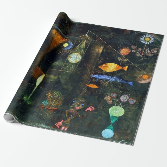 Paul Klee Fish Magic Wrapping Paper (Unrolled)