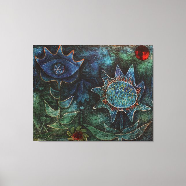 Paul Klee Flowers In The Night On Cloth Canvas Print (Front)