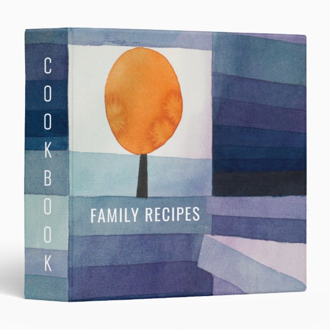 Paul Klee Harbinger of Autumn. Blue cookbook 3 Ring Binder (Front/Spine)