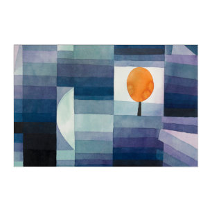 Paul Klee Harbinger of Autumn Blue Modern Abstract Acrylic Print