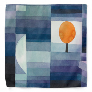 Paul Klee Harbinger of Autumn Blue Modern Abstract Bandana