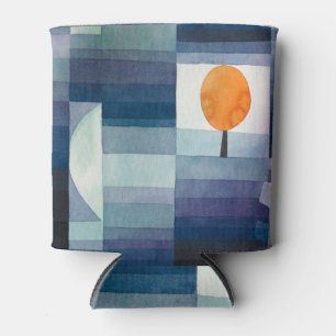 Paul Klee Harbinger of Autumn Blue Modern Abstract Can Cooler