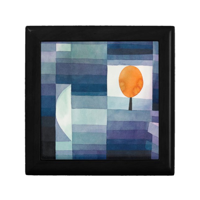 Paul Klee Harbinger of Autumn Blue Modern Abstract Gift Box (Front)