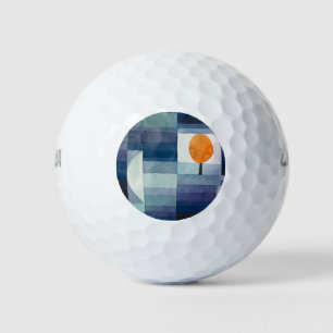 Paul Klee Harbinger of Autumn Blue Modern Abstract Golf Balls